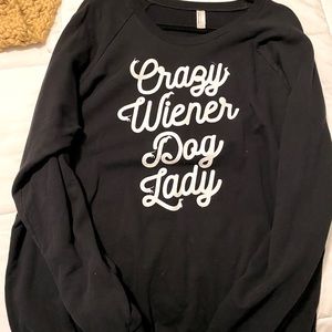 Black crewneck sweatshirt